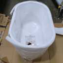 WOODBRIDGE 48" Acrylic Freestanding Bathtub Contemporary Soaking Tub, White Acrylic(Brushed Golden Drain/Overflow),BTA1703-BG-Drain&O