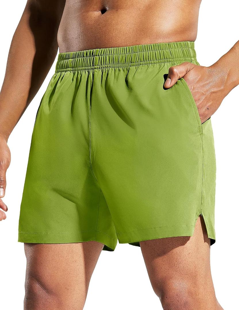 Haimont 5 Inch Mens Dry Fit Running Athletic Shorts with Pockets, Water Resistant Lightweight Quick Dry Gym Workout Shorts, XS
