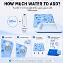Water-Fill Cooling Cat Bed, Thick Cushion, Raised Bolsters, Soft&Breathable