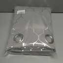 ZJDECOR Beige Full Blackout Window Curtain Panels with Gold Geometric Metallic Moroccan Print,Modern Room Darkening Light Blocking Drapes,Grommet Window Treatment for Bedroom,52" Wx84 L(Pack of 2)