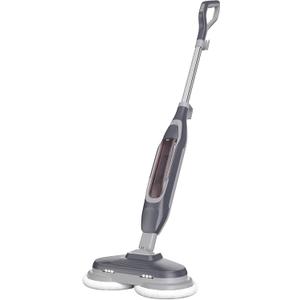DUMOS Spin Scrubbing Steam Mop, All-in-One Floor Steamer, 4 Adjustable Steam Modes, Built-in 2 LED Lights, Swivel Steering, 16.4 FT Long Power Cord, Safe Deep Cleaning for Hardwood, Tile Flooring