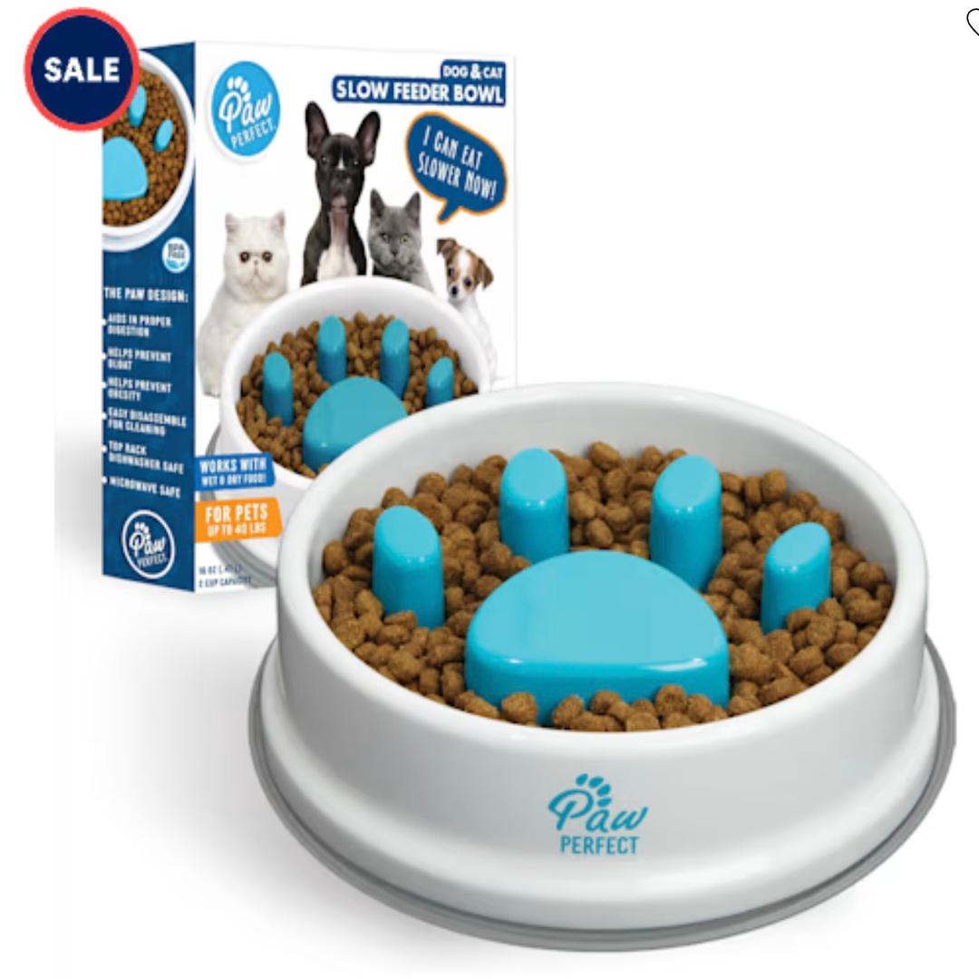 PawPerfect Slow Feeder Bowls For Dogs & Cats