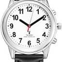 English Talking Men's Watch for Elderly, Low Vision or Visually Impaired, Loud Sound, Large Numbers, Bold Hands, Stainless Steel Expandable Strap