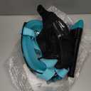 QingSong Full Face Snorkel Mask for Adults, Snorkeling Gear with Camera Mount, 180 Degree Panoramic View Snorkel Set Anti-Fog Anti-Leak (Large-X-Large, 2 Pack - Black+Black Green)