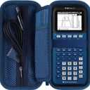 Hard Case Replacement for Texas Instruments TI-84 Plus CE/TI-84 Plus/TI-Nspire CX II CAS/TI-Nspire CX II/TI-83 Plus/TI-89 Titanium/TI-85 / TI-86 Color Graphing Calculator (Deep Blue Case)