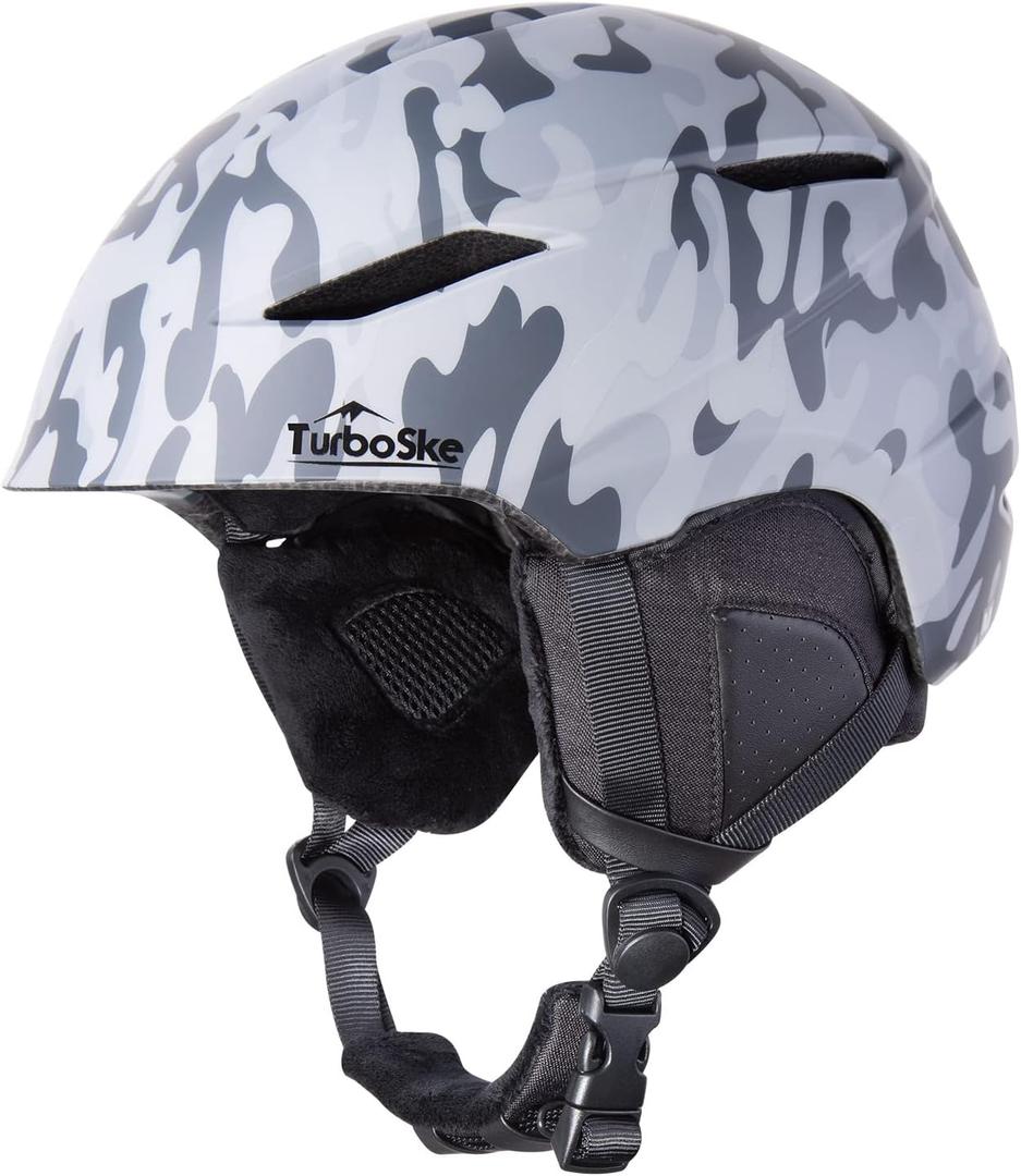 Ski Helmet - Audio Compatible and Lightweight, ASTM Standard for Men, Women and Youth (M (55-59cm / 21.75"-23.25"), Camo)