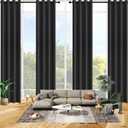 Qiseca Extra Long Curtains High Ceiling Drapes 168 inch Length 14Ft for Living Room, Tall Windows Custom Made 2 Story Blackout Curtains for High Living Room Bedroom Loft Theater 1 Panel, Black
