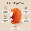 2026 New Egg Shell Opener, 2Pcs Stainless Steel Egg Cracker Tool, Multifunctional Egg Shell Opener for Raw & Hard-Boiled Eggs, Handheld Kitchen Gadget for Easy Peeling & Separating