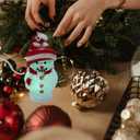 2 x Angoily USB Snowman, USB Christmas Tree for Desk, 2 Pcs Snowman Night Light, Christmas Tree for Computer Colorful Glowing Cartoon Lamp for Bedroom Living Room Xmas Party Led Cute Room Decoration