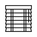 Easy Install No Drill Blinds 45" ,  White 