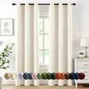 MIULEE Birch Blackout Curtains for Bedroom Living Room 72 Inches Long 2 Panels, Thermal Insulated Room Darkening Drapes Grommet Noise Reducing Light Blocking Window Treatments 40x72 Inch