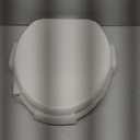 TinyHiney Potty Elongated Toilet Seat, Adult/Child, w/Chromed Metal Hinges (Elongated White)