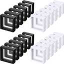 Queekay 60 Pcs 3D Floating Display Case 2.8 x 2.8 x 0.8 Inch Coin Frame Display Holder Stands for Antique Challenge Coins, Jewelry, Shells, Gems, Minerals, Rocks, Specimen, Pins(Black,White)