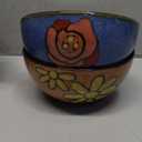 Ceramic Cereal Bowls Set of 6, Floral Design 6 inch  28oz for Cereal, Salad, Soup, Dessert, or Snacks, Microwave, Dishwasher Safe