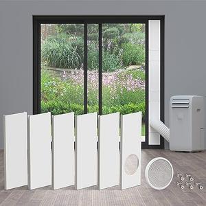 Daisypower Sliding Door Kit for Portable Air Conditioner,Adjustable Seal Panels for Portable AC Hose,Up to 90 Inch,6 Plates (5in)