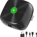 2026 Upgraded Wireless CarPlay Adapter & Android Auto, 2 in 1 Mini Dongle with Cooling Vents for Stable Connection, Converts Wired to Wireless, 5GHz WiFi No Delay, Plug & Play for Factory Wired Cars