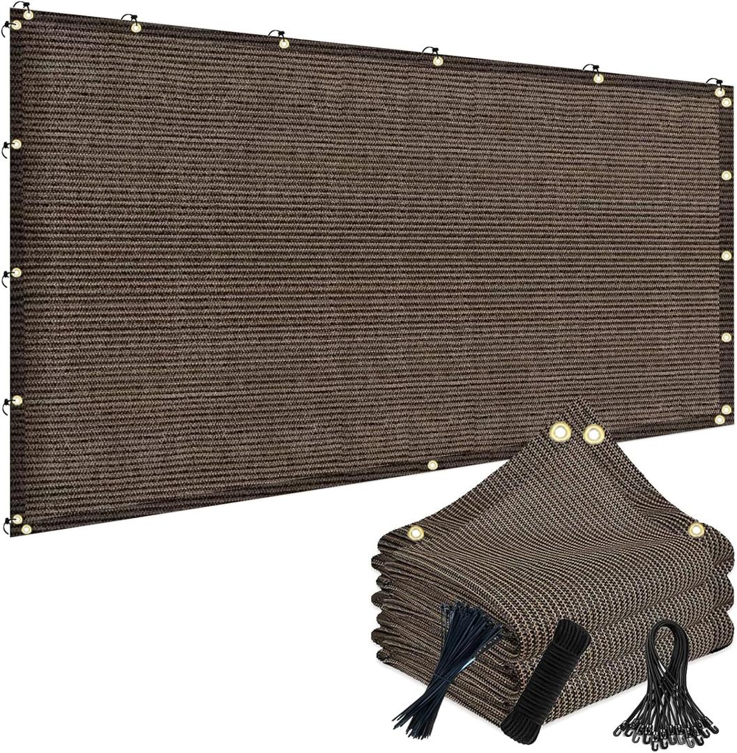 90% 10x30ft Sun Shade Cloth for Outdoor Deck Backyard Patio Garden Pergola Cover Canopy Mocha