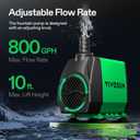 VIVOSUN 800GPH Submersible Fountain Water Pump for Pond, Aquarium, Statuary