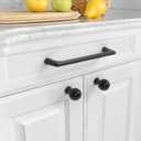 Asidrama 10 Pack 5 Inch(128mm) Matte Black Cabinet Pulls Cabinet Handles Cupboard Handles Kitchen Cabinet Hardware for Cupboard Drawer Pulls