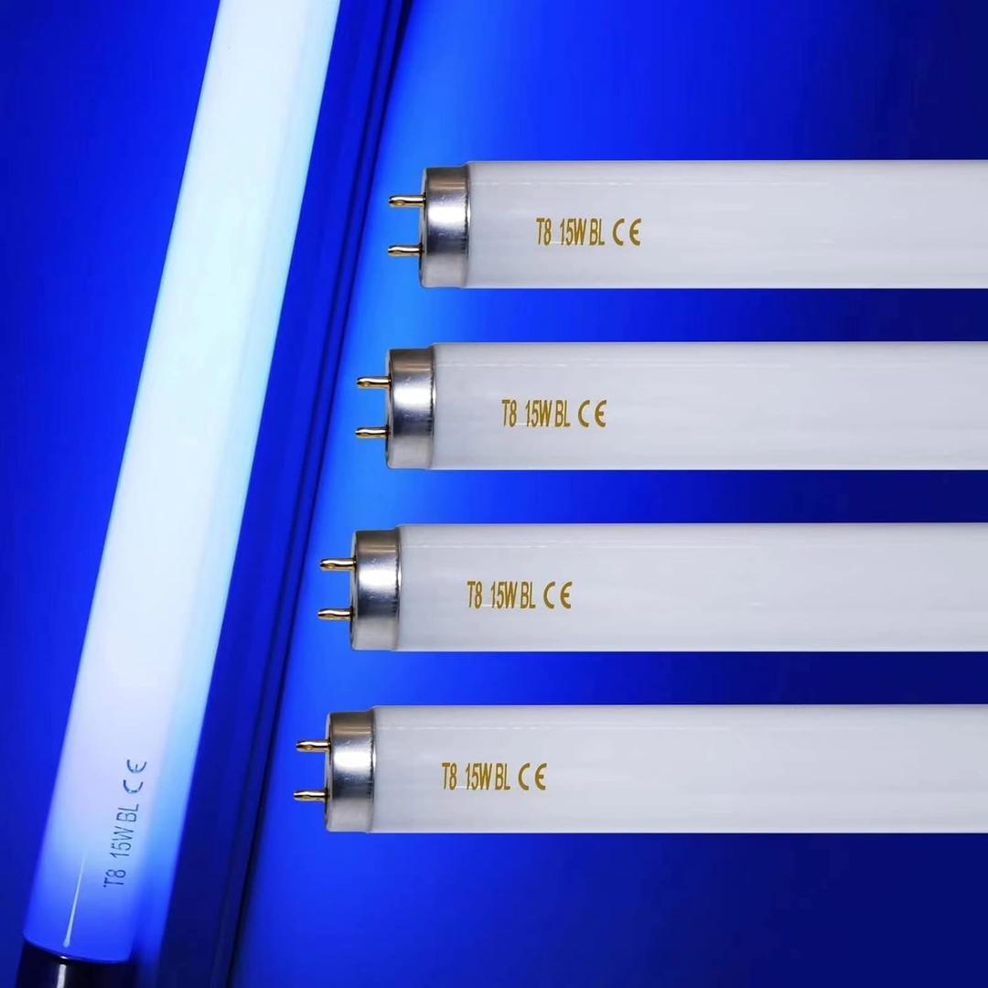 amgolibi 18 Inch 15 Watt U V/A Black Light Bulb F15T8/BL Replacement T8 BL Lamps for 30W Machine 350BL 365-nm Blue Light 4 Count