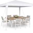 10x10 Outdoor Canopy Tent with Pole Frame, Backyard Party Tent (Not Pop Up)
Waterproof PE Canopy Tent, Rust-Resistant Steel Frame, Great Value Backyard Tents for Parties(White)