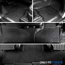 Floor Mats Cargo Mat for 2021-2024 2025 Chevrolet Chevy Suburban/GMC Yukon XL 7 Seats Car Mat Accessories, All Weather TPE Full Set Trunk Cargo Liner (Floor Mats Set)