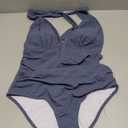 AI'MAGE Bathing Suit for Women Tummy Control Women's Sexy One Piece Swimsuit Adjustable Halter V Neck Swimwear for Women 2025, Large