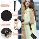 Wristlet Keychain Wallets for Women RFID Blocking Credit Card Holder Small Zipper Coin Purse Change Pouch with ID Window and Detachable Wrist Strap Khaki Black Checkered