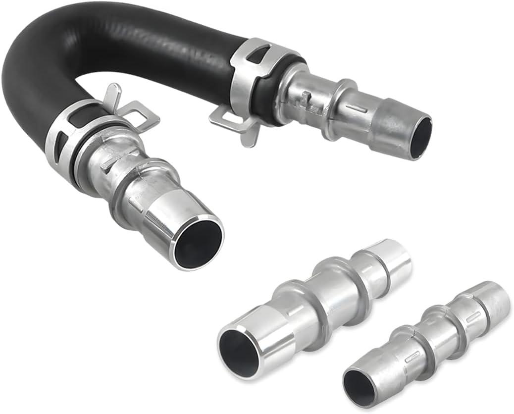 Engine Heater Core Bypass Kit, 626-001 Heater Core Flush Kit with 5/8" & 3/4" End Hose, Automotive Engine Aluminum Fittings Compatible with Most Common Heaters Hoses