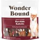 Amazon Brand - Wonder Bound Triple Flavor Rawhide Kabobs for Dogs, Variety, 1.5 pound (Pack of 1)