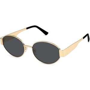 Retro Oval Sunglasses for Women Men Trendy Designer Sun Glasses Classic Metal Frame Shades 90s Gold Glasses