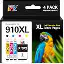 Starink 910 910XL Ink Cartridges for HP Printers Replacement for HP 910XL Ink Cartridges Combo Pack Use with HP OfficeJet Pro 8020 8025 8035 8028 OfficeJet 8022 8015 8010 Printers (4-Pack, 910 XL Ink)