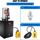 15 Quart Hydraulic Power Unit, Single-Acting Electric Hydraulic Pump, DC 12V 3200 PSI, Metal Reservoir for Dump Truck & Dump Trailer Hydraulic Systems