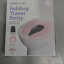 Jool Baby Folding Travel Potty Training Seat for Toddlers, Fits Round & Oval Toilets, Non-Slip Suction Cups, Includes Free Travel Bag (Pink) (1 Count (Pack of 1))