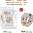 Hypoallergenic Micropore Tape 8 Rolls Surgical Tape for Sensitive Skin Latex-Free, Breathable & Pain Free Removal 1" x 10yd Wound Care, First Aid, Tubing Secure Medical Paper Tape (Beige)