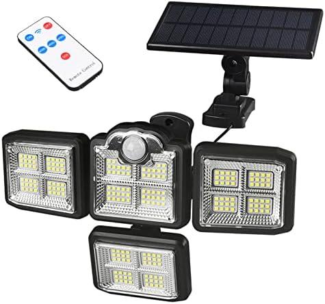 Solar Outdoor Lights Motion Sensor Outdoor Light Waterproof Wide Angle Solar Powered Flood Lights Wall Lights LED for Outside Garage Yard Patio (198led)