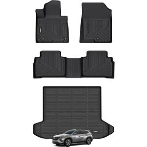 ANBINGOFit for Hyundai Tucson Floor Mats 2022-2026 (No Hybrid) All Weather Mats for Tucson TPE Car Mat Rugs for Tucson Rubber Trunk Carpet for Tucson Automotive Accessories