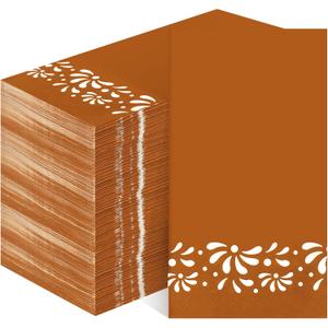 200 Pack Cielito Lindo Party Paper Napkins Mexican Barro Disposable Hand Napkins Mexican Fiesta Paper Hand Towel for Cinco De Mayo Wedding Birthday Party Decorations(Brown,Modern Style)