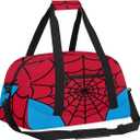 Red Spider Web Kids Overnighter Duffel Bags for Boys Girls, Carry-On Size Sports Gym Bag for School Practice or Overnight Travel Weekender Sleepover Workout Tote Bag
