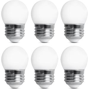 Feit Electric BP71/2S/W/LED/6 7.5-Watt EQ Non-DM E26 Base S11 Frost Specialty LED Light Bulb, 6-Pack, 2700k (Soft White)