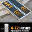 VNN Portable Wheelchair Ramp 4FT, Non-Slip Aluminum Ramps for Wheelchairs for Home, Handicap Wheelchair Ramps for Home Steps, Aluminum Loading Dock Plates, Doorways (4FT (Usable height 4-12 inch))