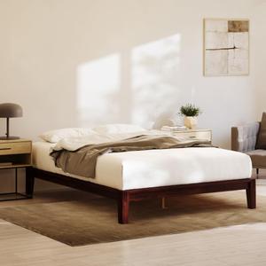 Nectar Bamboo Platform Bed Frame - Queen - Walnut - Floating Center Support Legs - 12 Height - Easy Tool Free Set Up - Contemporary and Durable - Sturdy Wooden Support Slats - Holds Up to 800 Pounds