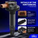 UF646 Ignition Coil & SP534 Double Iridium Spark Plug for 11-17 Ford F-150 Explorer Expedition Taurus Transit-150 250 350/Lincoln MKS MKT Navigator V6 3.5L Turbo BL3Z12029C DG549 C1814 5C1871