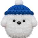 Plush Case Cover Compatible with Bose QuietComfort Earbuds II (2022) / Ultra (2023) Handmade Knitted Cartoon Creative Funny Cute Earbuds Headphone Cases (BG+Dark Blue,for Bose QC II&Ultra2023)