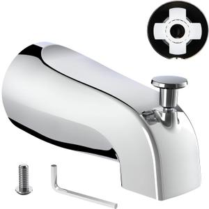 Slip on Tub Spout Kit, Compatible with American Standard 8888026.002 Tub Spout Bathroom Bathtub Faucet, Fits 1/2" Copper Water Tube(5/8" Diameter), 5/32'' Hex Wrench Included (Chrome,1 Pack)