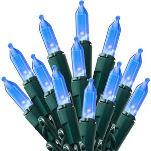 Joiedomi Blue LED Christmas String Lights,100 Count Mini Fairy Light with 26.4 FT Green Wire,Lighting Decor for Indoor Outdoor Patio Dorm Classroom Bedroom Holiday Festival