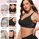 As Fairy Full Coverage Bras for Women No Underwire Supportive Wireless Plus Size Bra Seamless Comfort Bralette (Black), 40D