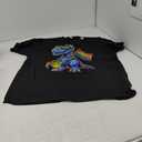 Dinosaur Gay Pride LGBT Rainbow Flag T-Shirt (Small, Black)