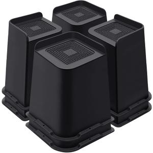 ANNKUT Bed Risers 8 Inch Heavy Duty, Furniture Risers for Bed Desk Table Sofa Couch Oversized Bed Lifts Risers, Support up to 5000 Lbs(8 Pack Black)