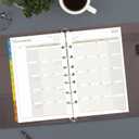 AT-A-GLANCE 2027 Planner Refill, Weekly & Monthly, 5.5" x 8.5", Desk Size 4, Tabbed, 7-Ring Loose-Leaf, Zenscapes (281-285Y-27)